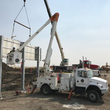 Crane in use Crane in use